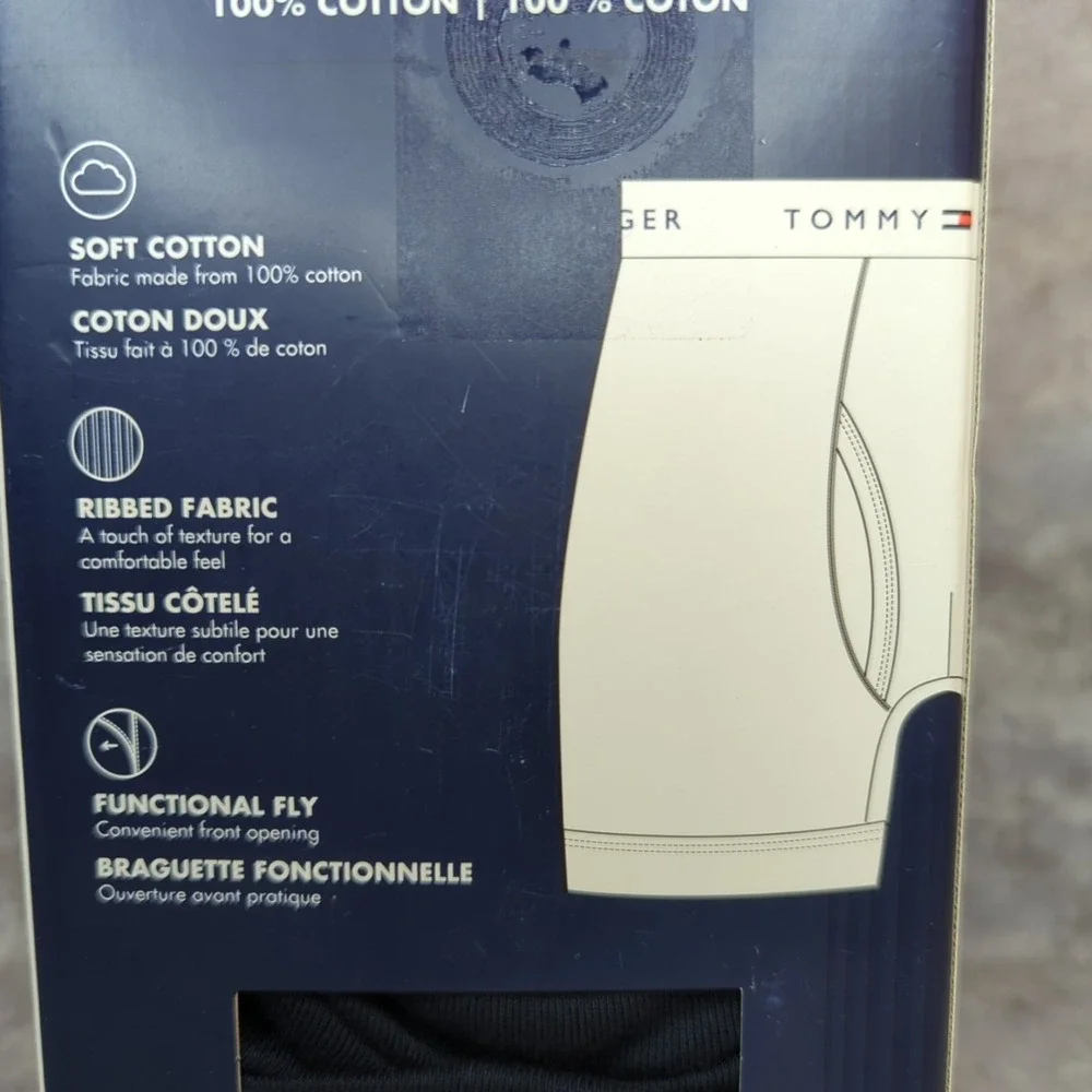 Tommy Hilfiger Large Boxer Briefs Cotton Mens Blue Black Underwear Classic Fit